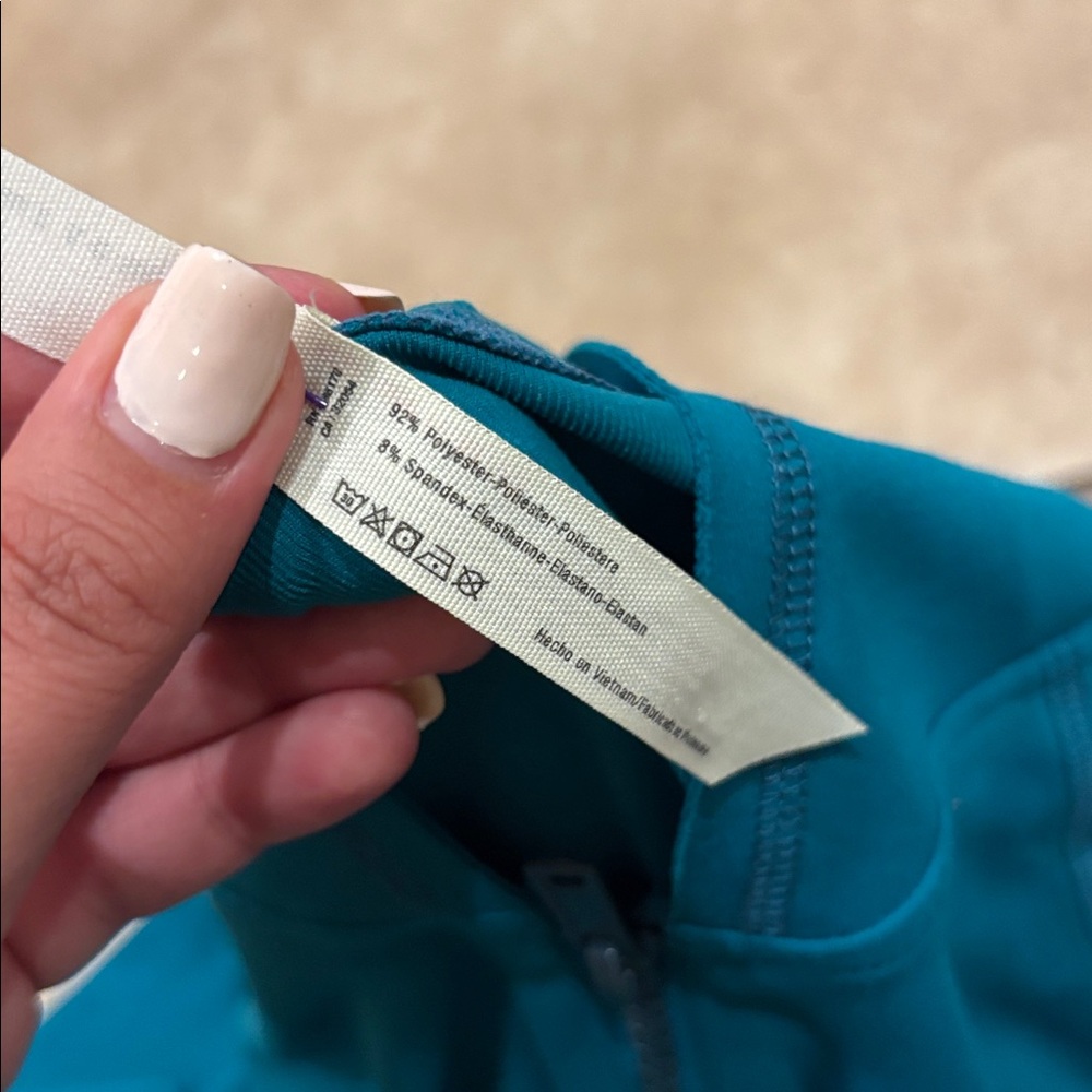 Free People Movement Teal Long Sleeve Quarter Zip Hoodie - Picture 3 of 5